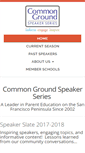 Mobile Screenshot of commongroundspeakerseries.org